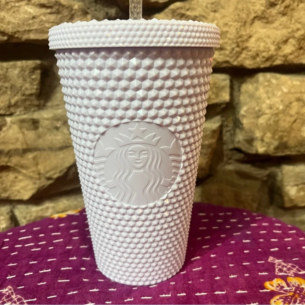 NWT Starbucks White Studded 16oz 473 ML Tumbler Spring 2024